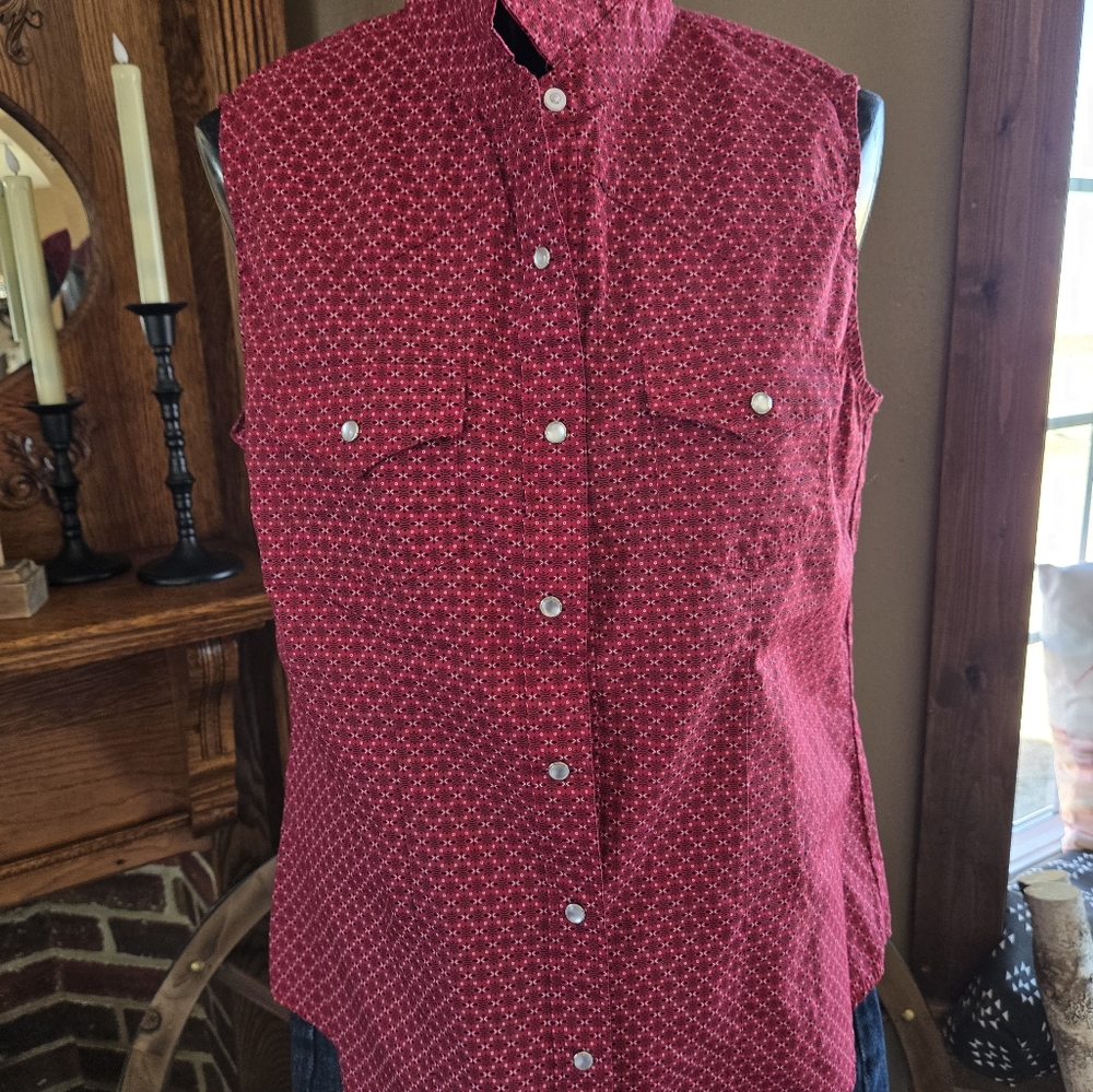 Women's Red Patterned Shirt